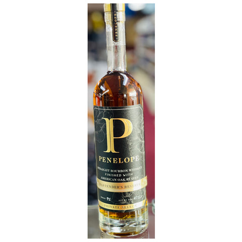 Penelope Straight Bourbon Whiskey American Oak Staves Private Select -750ml