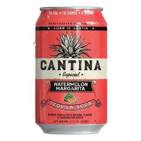 Cantina Watermelon Margarita  - 4 Pack / 12 Ounce Cans